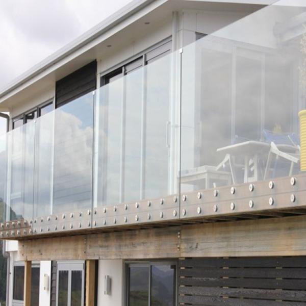 Stainless Steel Standoff Glass Railing System for Balcony Deck Stair