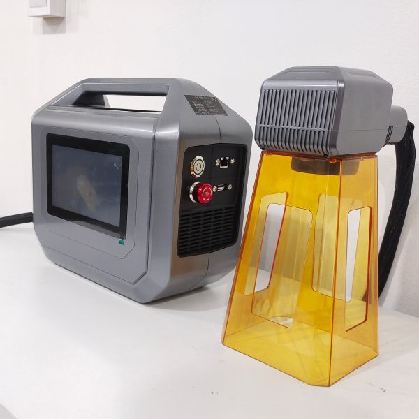 Small Handheld Expire Date logo Coding 20w 30w Portable Fiber Laser Marking Machine for Metal Plastic Glass Cable Wire Tube