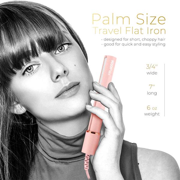 Travel Size Portable Hair Straightener Small Flat Irons Curling For Short Hair 1 Inch Styling Tools