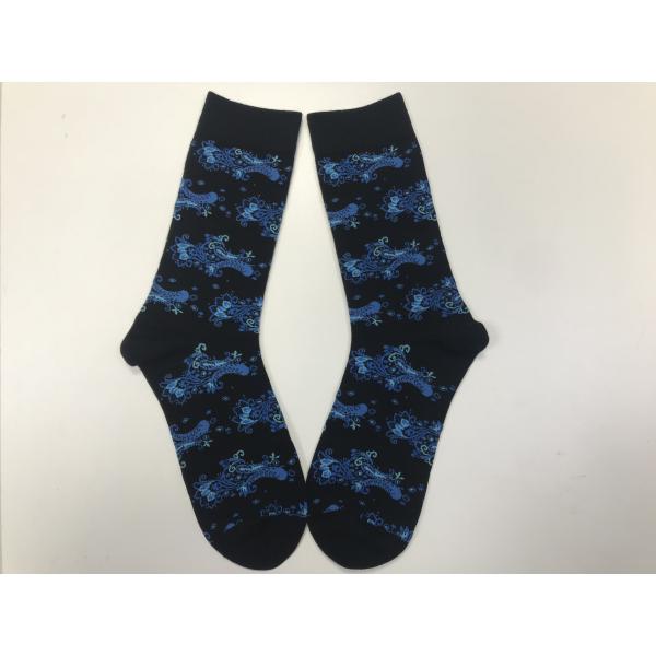 Men Casual Thin Non-slip Printing Long Socks Mens Custom Socks High CREW