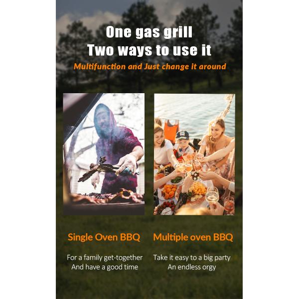 Грилл на бутаневом газе для приготовления пищи на открытом воздухе с 41 горелкой и конструкцией из нержавеющей стали