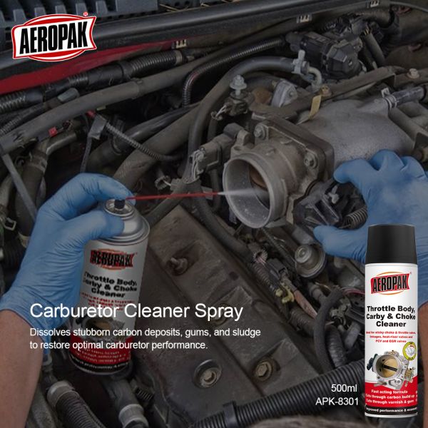 Aeropak 500ml Aerosol Spray Throttle Body & Carburetor Cleaner & Throttle Choke Wash Liquid for Cars Trucks Motorcycles