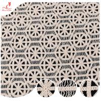 Nouveau design fabrication sensation de la main douce 100% coton dentelle tissu de crochet géométrique broderies dentelle