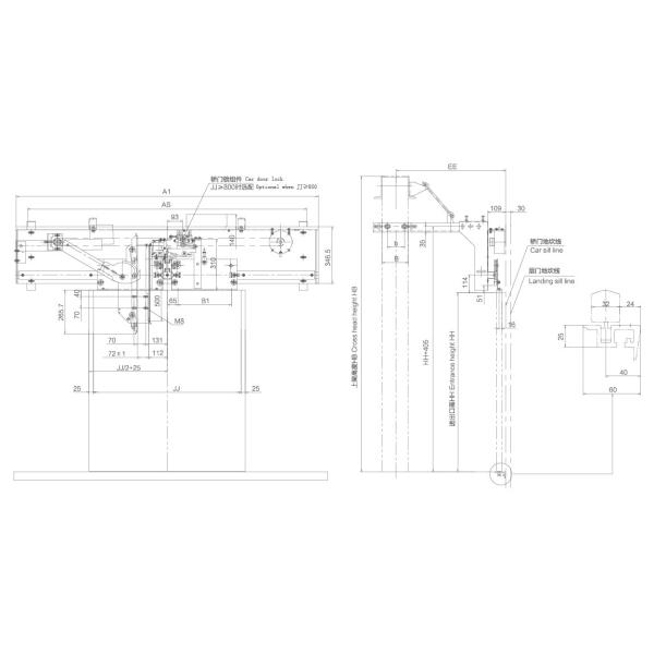 Large Rotary Torque Lift Door Parts Total Door Panel Weight ≤200KG With Magnetic Encoder
