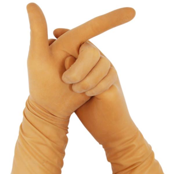 Brown Color Sterile Orthopaedic Surgical Gloves Natural Rubber Latex Orthopaedic Gloves