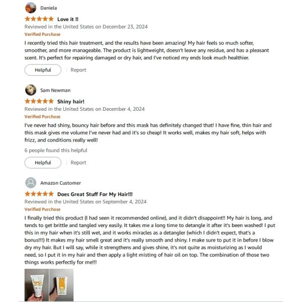 Collagène de porc laitier Ceramide revêtement de protéine Masques de traitement capillaire 3,38 oz 100 ml