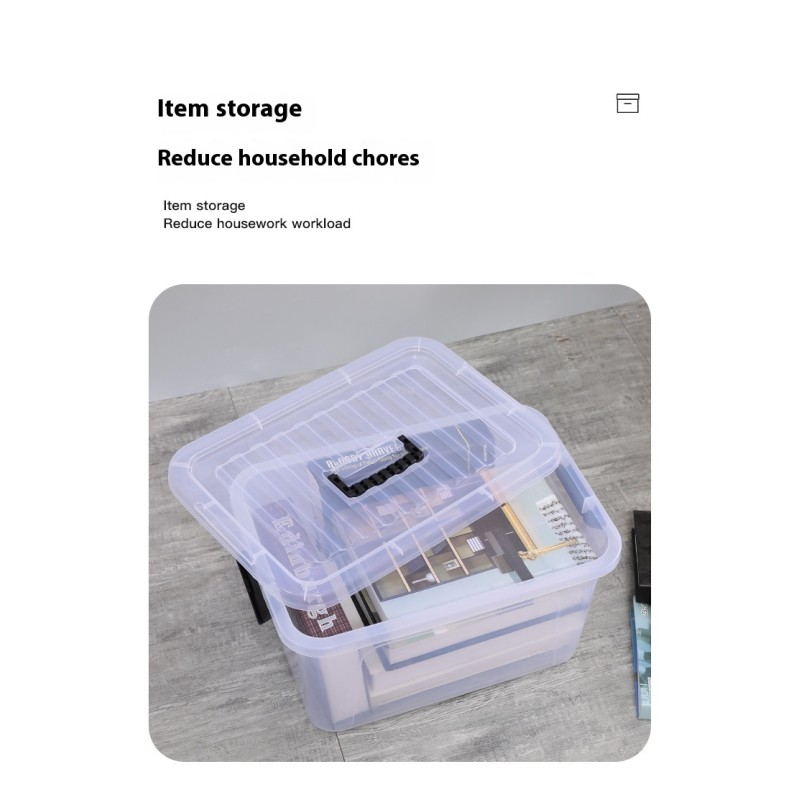 Wholesale Custom Size Transparent Plastic Storage Box Waterproof Moisture-Proof Portable Organizer Box for Home