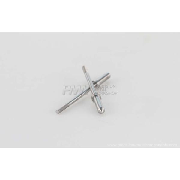 Machined metal parts special high precision pins in mechanical assembly and