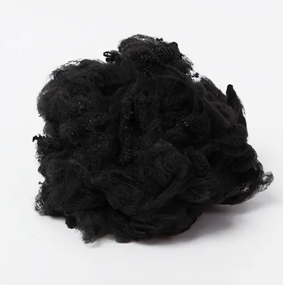 3D Crimped × 32mm Full Dull Black Acrylic Staple Fiber