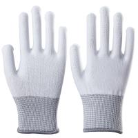 White PU Coating Cleanroom Gloves Anti Static ESD Work Mitten Carbon Fiber Safety Hot Selling