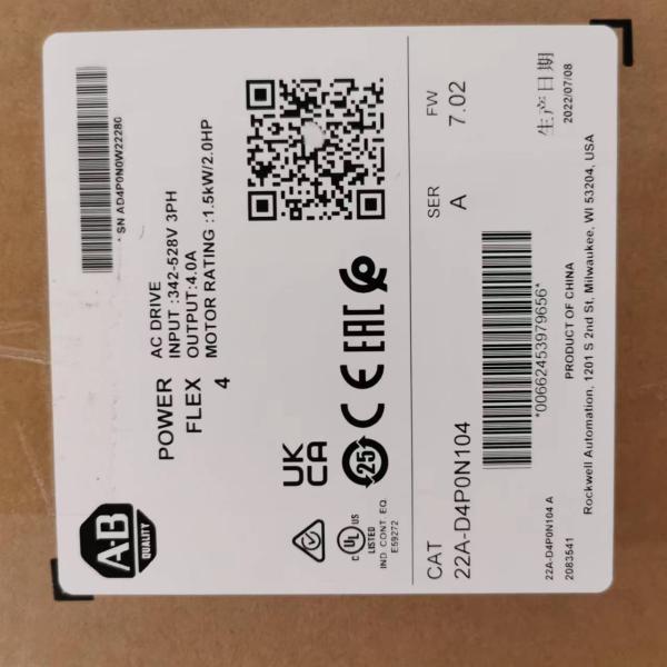 Movimentação variável 22A-D4P0N104 da frequência de Allen Bradley PowerFlex 4