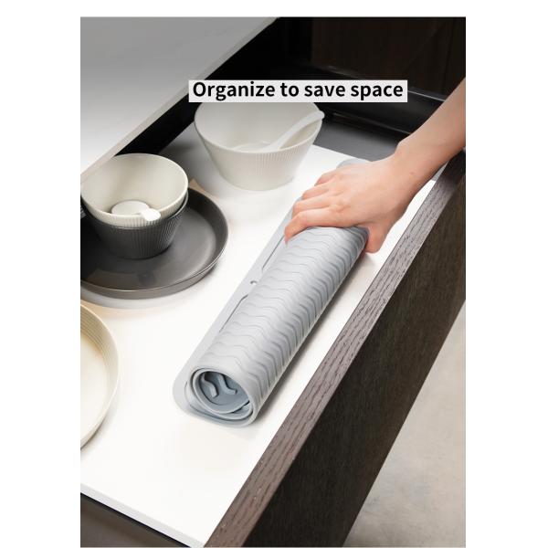 Custom Eco-friendly Silicone Dish Drying Mat Heat Resistant Trivet for Kitchen Counter