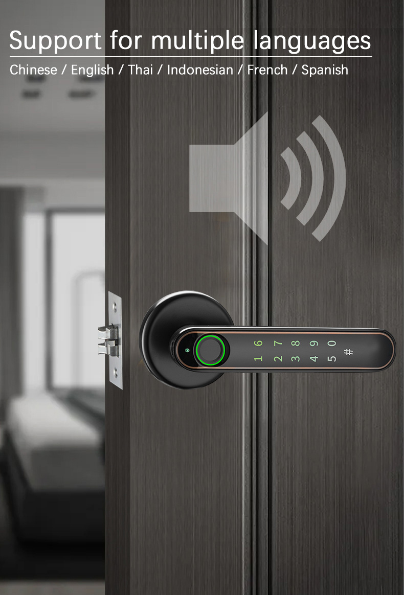 Keyless электронный умный замок с ключом ПРИЛОЖЕНИЯ клавиатуры Fingeprint механическим