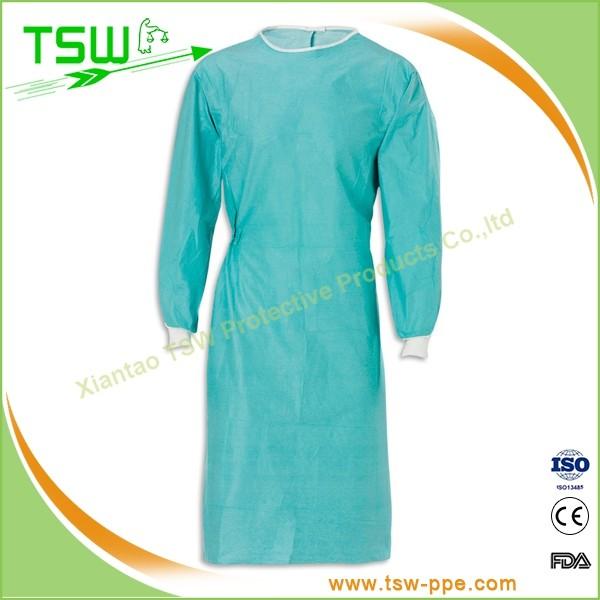 Customized  Multicolor PP SMS Disposable Sterile Surgical Gowns For doctor Hospital