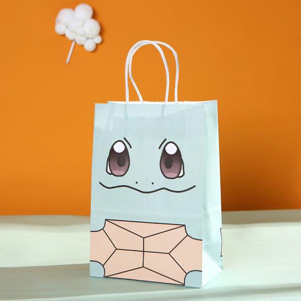 Jigglypuff Squirtle Monsters Theme Kraft Paper Gift Bag for Children's Birthday Party