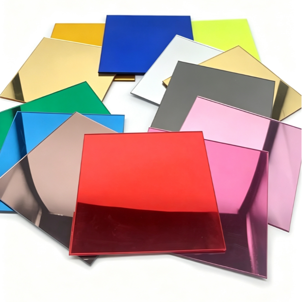High Light Transmission Mirror Acrylic Sheet with Multiple Sizes Available and Impact Resistant for Commercial Displays