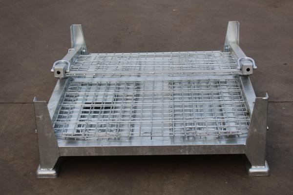 Collapsible Electro Zinc Plated 50x50 Mesh Metal Storage Cage