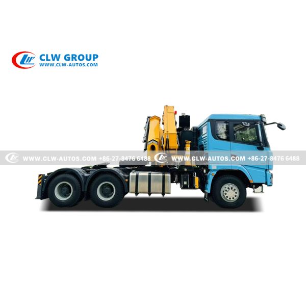 SHACMAN X3000 6x4 Tractor Truck with 430 HP Engine and 8-Ton Knuckle Boom Crane for Heavy-Duty Lifting