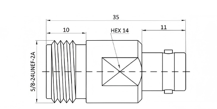 RF Coaxial Adapter N/BNC-KK N Female To BNC Female Adapter 50 Ohm DC-6GHz
