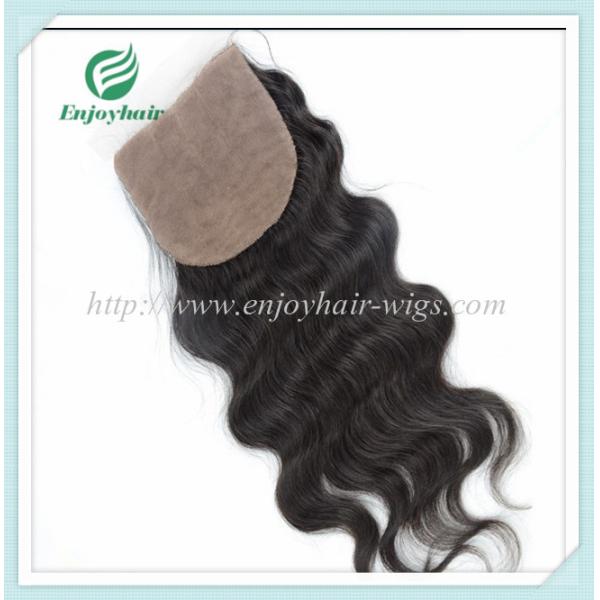 Silk top closure5''x5'' malaysian virgin hair natural color body wave 10''-24''L three way