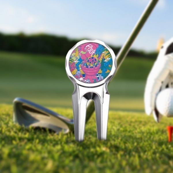 Metal Sublimation Golf Ball Marker Custom Golf Divot Tool