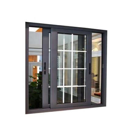 Two Track Aluminium Sliding Windows Soundproof 1.0x1.0m Grey