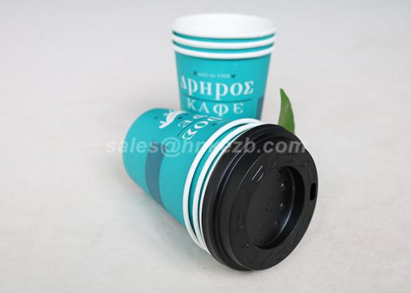 4oz -12oz Green Single Wall Paper Cups Disposable Biodegradable Paper Cups For Coffee