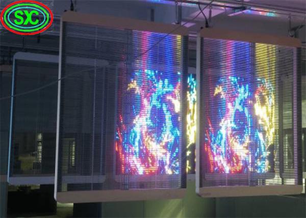 Alto nível de resolução 6500K-9500K P10 Painel LED de visualização, ecrã de vídeo transparente LED
