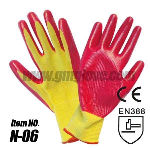 Pink Light Nitrile Garden Gloves, Nylon