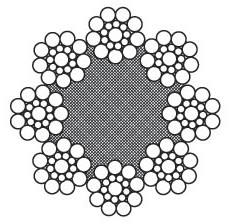 8×19S Construction Elevator Steel Rope, Diameter 8mm, Fiber Core, 1620/1770N/mm² Tensile Strength