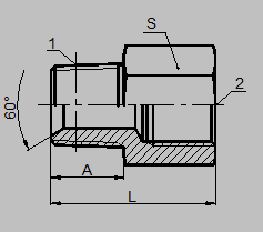 Montage de tuyau hydraulique de mamelon d'acier au carbone avec le mâle de BSPT et le fil femelle de BSP
