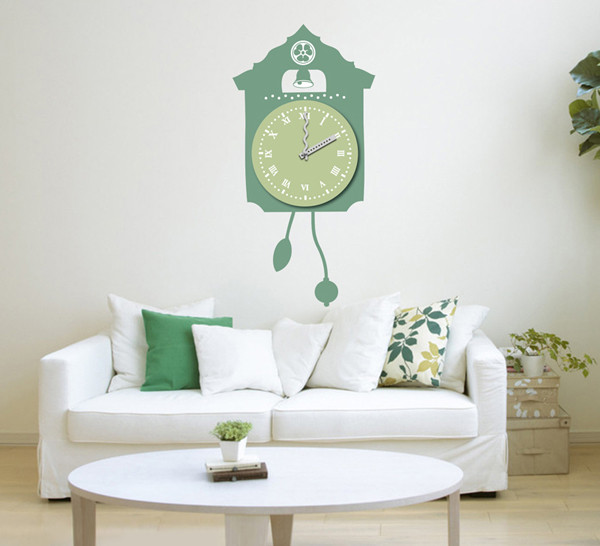 Vinyl Funny Fashion Personalized Wall Sticker Clock / Adhesive Wall Decal 25A020