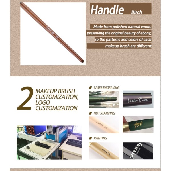 Professional Handmade Pure Horse Hair Eyeshadow Brush, OEM/ODM Services Available-Product Code: TOUCH UP 38