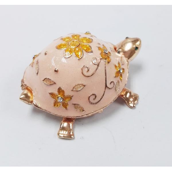 Turtle trinket jewelry box petwer metal jewelry box enamel decoration gifts box