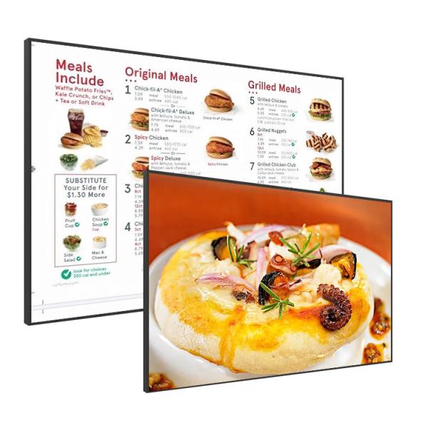 o anúncio publicitário 100inch monitora o Signage Lcd de Digitas que anuncia portátil fixado na parede