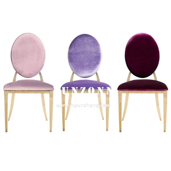 Réception de l' hôtel Chaise métallique en acier inoxydable T-or