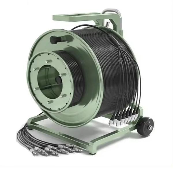 Military Grade Tfoca Fiber Optic Cable Tactical Fiber Reel For Harsh Environments