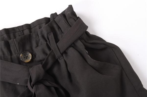 Bandage Design Ladies Summer Black Shorts 92% Viscose 8% Polyester
