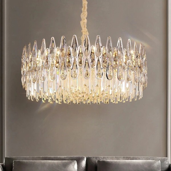 Duplex Building Living Room Chandelier Building Stairway Long Chandelier Luxury Crystal Lamp(WH-CY-269)