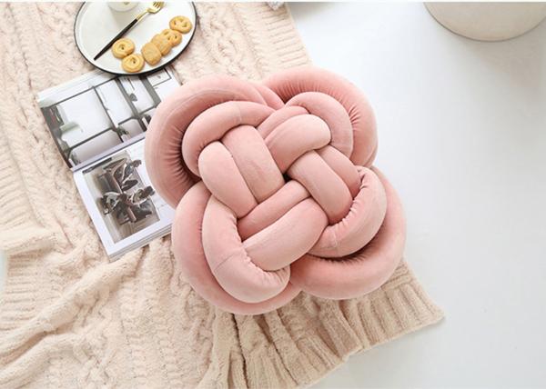 Velvet Decorative Throw Pillows Multiple Colors Handmade Portable Knot