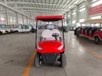 Chariot de golf électrique à quatre places orienté vers l'avant, rentable, avec des couleurs personnalisables, batterie plomb-acide et lumières LED