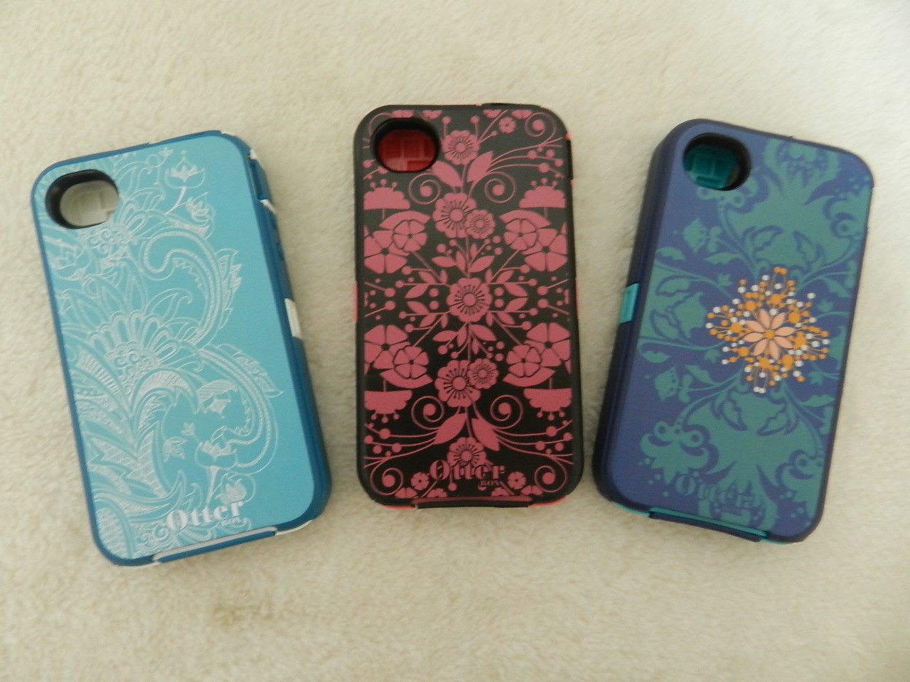 TPE / PC Ottered Defender Outer Box Phone Cases For Iphone4 / 4S