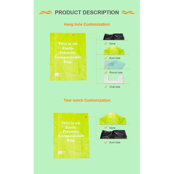 Eco Friendly Plastic Packaging Bag 0.054mm Biodegradable Shopping Bag