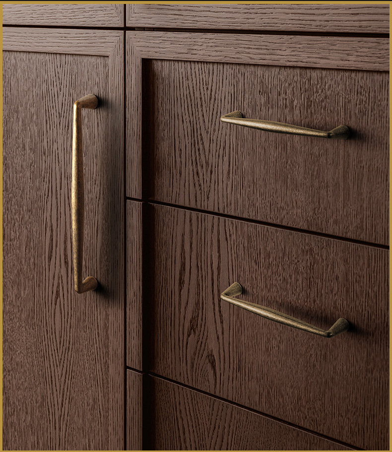 Contemporary Gold Brass Zinc Pull Handles & Door Knobs for Exterior Outdoor Kitchen Bedroom Bathroom-Easy Installation