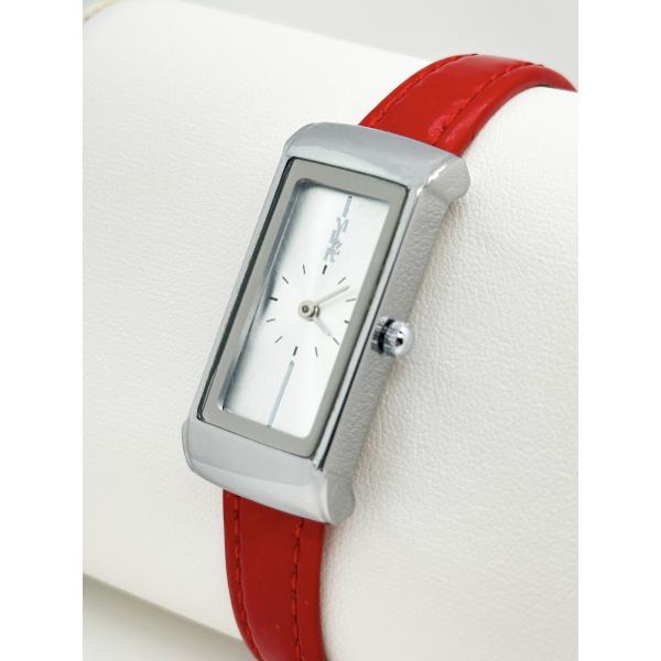 Красный кожаный ремень Леди кварцевые часы Мода кварцевые кожаные ремни наручные часы