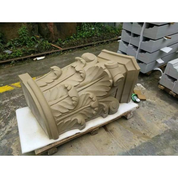 Weather Proof Rustic Sand Stone Carving Relief For European Castle