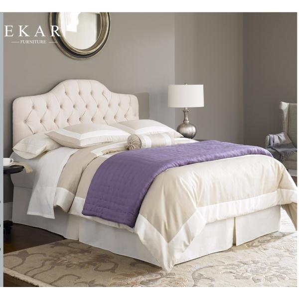 New Simple Double Bed Design in Woods Tufted Bed