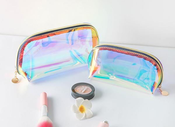 Custom logo Laser TPU small Portable cosmetics storage bags