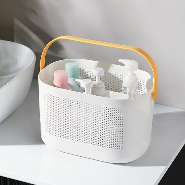 H18cm Plastic Storage Basket Drainage Plastic Vegetable Basket With Handle