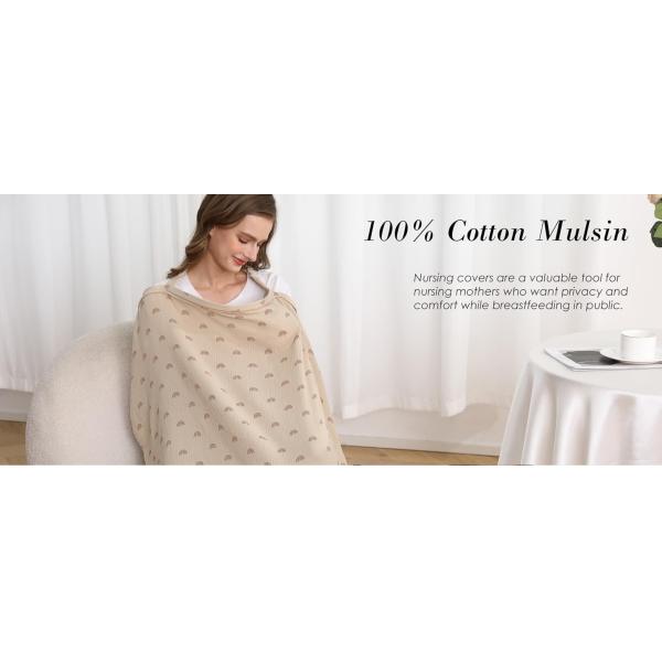 Cubierta de lactancia para lactancia materna del bebé, Cubierta de lactancia materna de algodón 100%